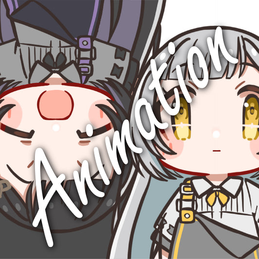 黒戸モノ&白戸モノ - 窓開けアニメーション(正方形液晶向け)