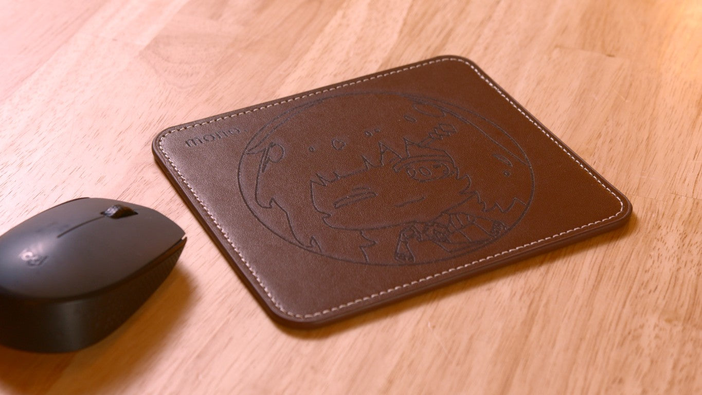 黒戸モノレザーマウスパッド
