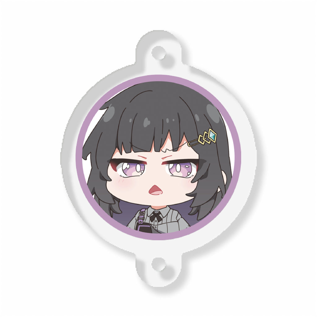 黒戸モノのデイジーチェーンアクリルキーホルダー_03