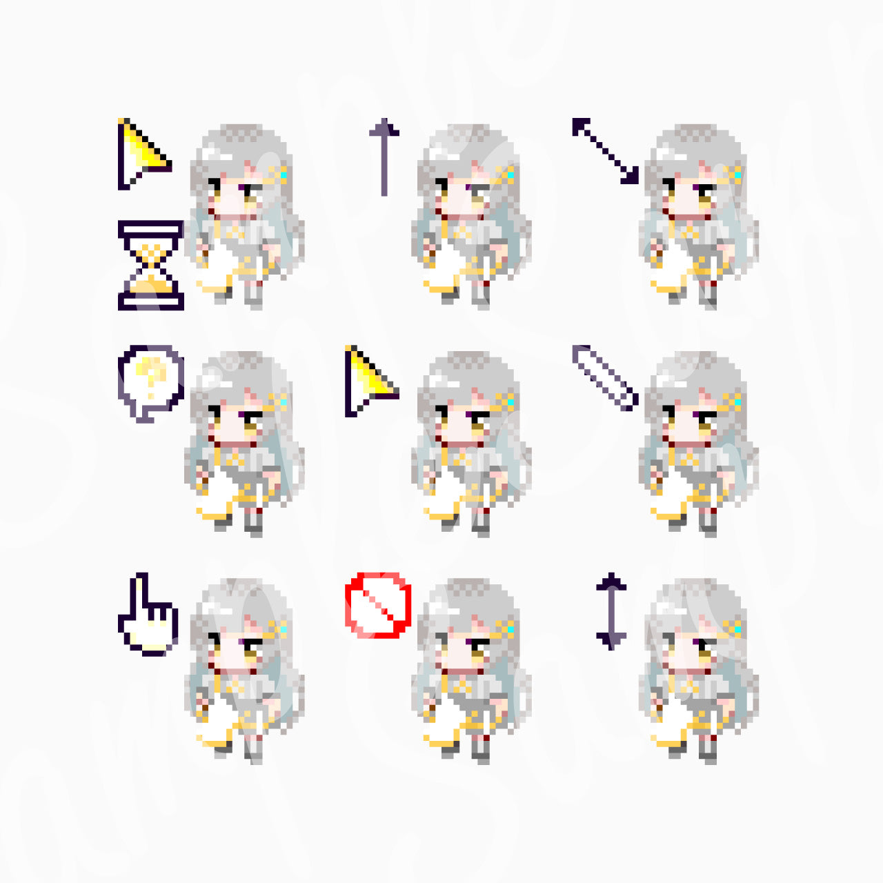 黒戸モノ&白戸モノオリジナルカーソル(Windows向け)