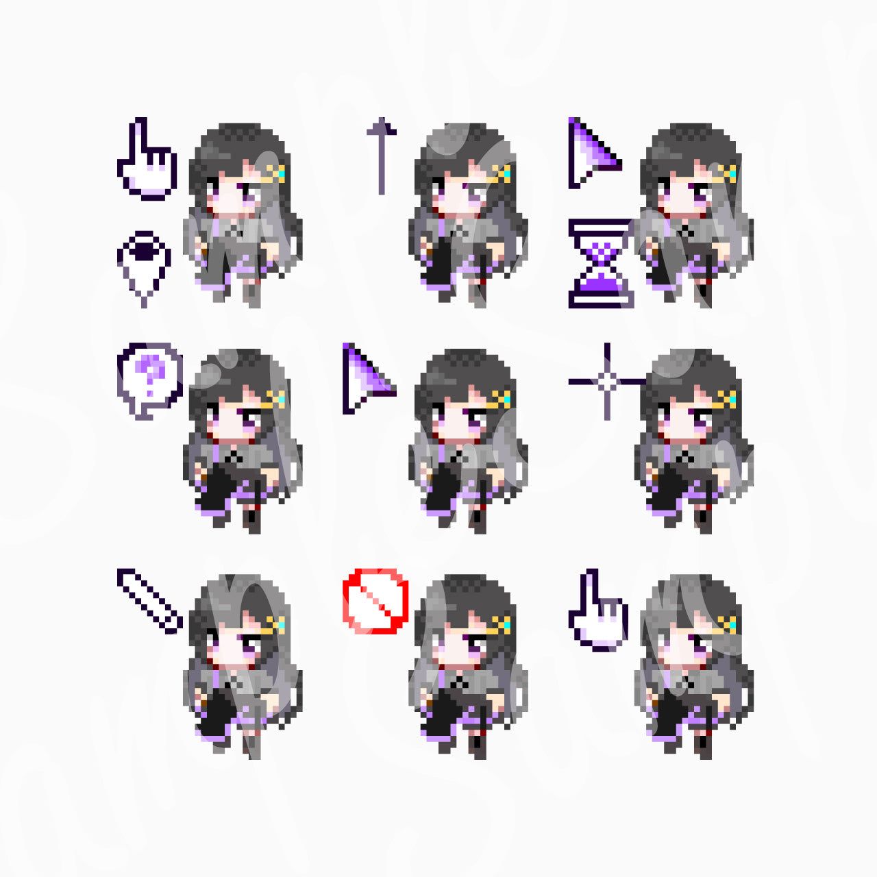 黒戸モノ&白戸モノオリジナルカーソル(Windows向け)